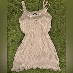 Venus beige knitted mini dress